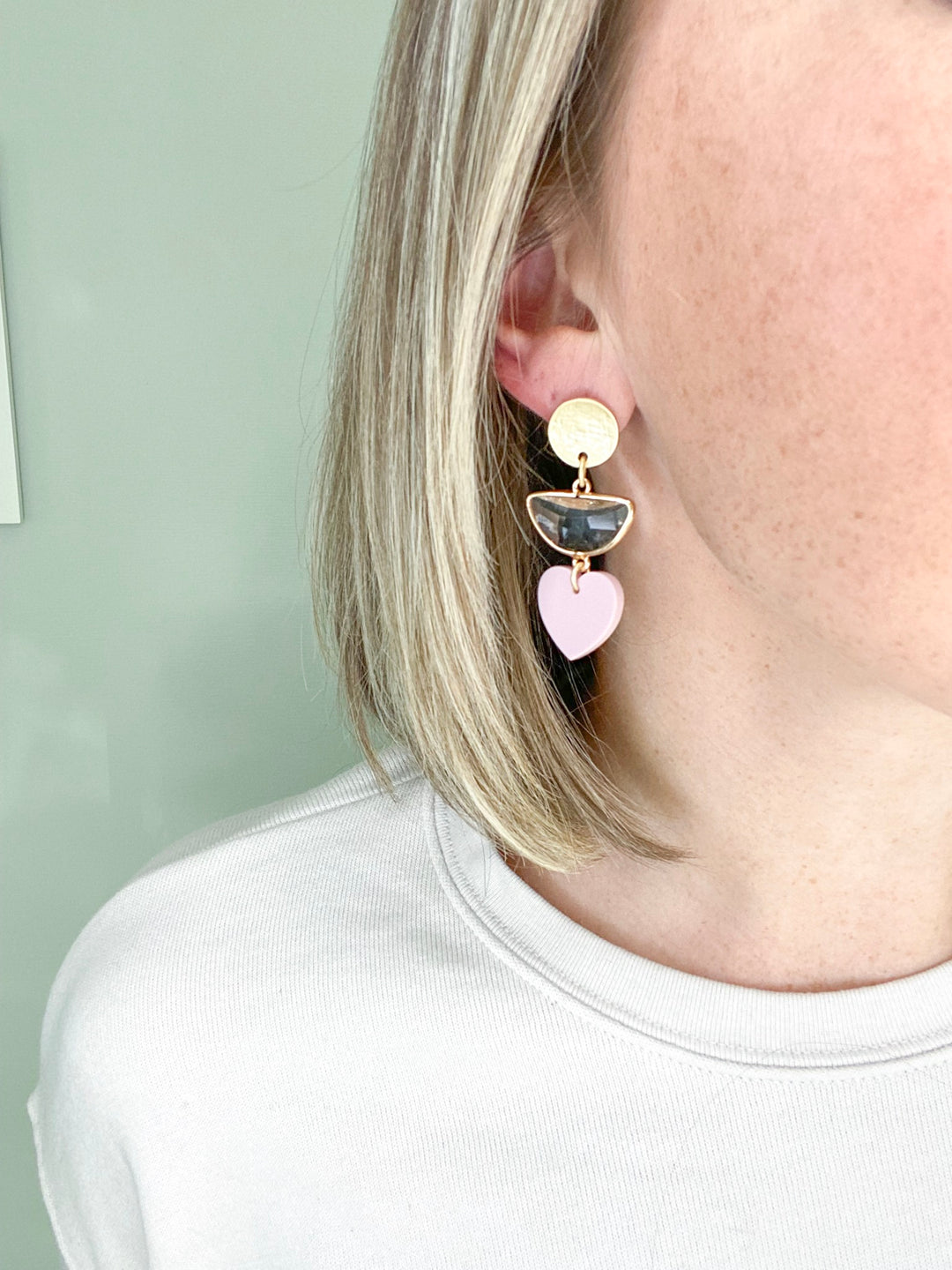 Crystal Heart Earrings