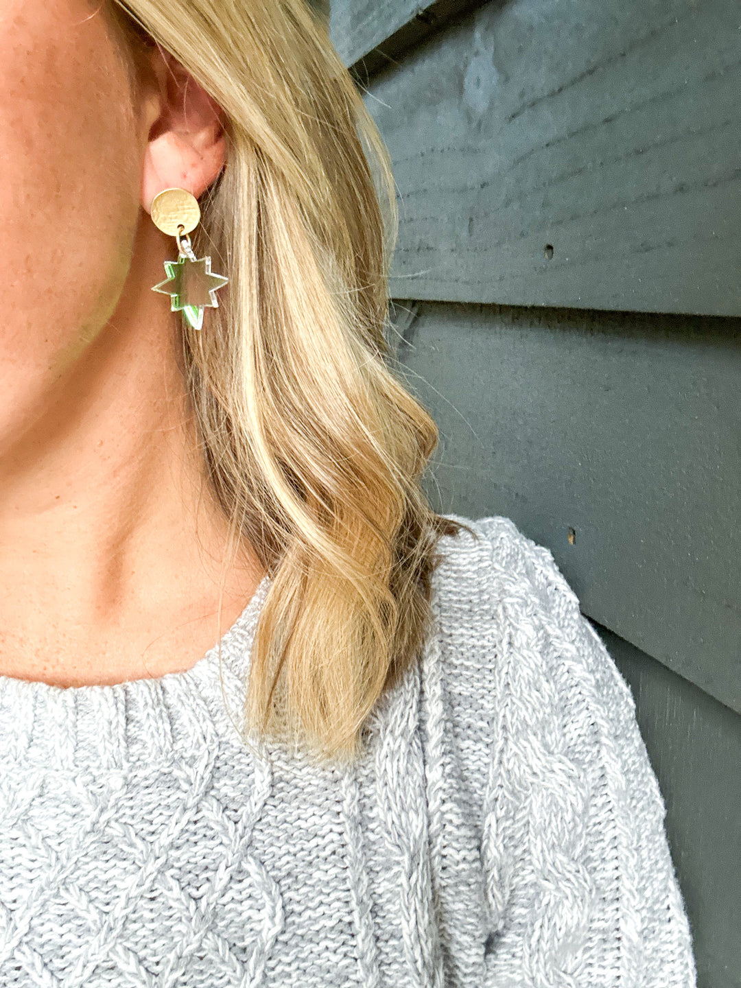 Bethlehem Star Christmas Earrings