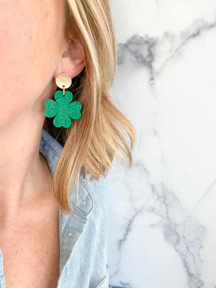 St. Patricks Day Shamrock Earrings