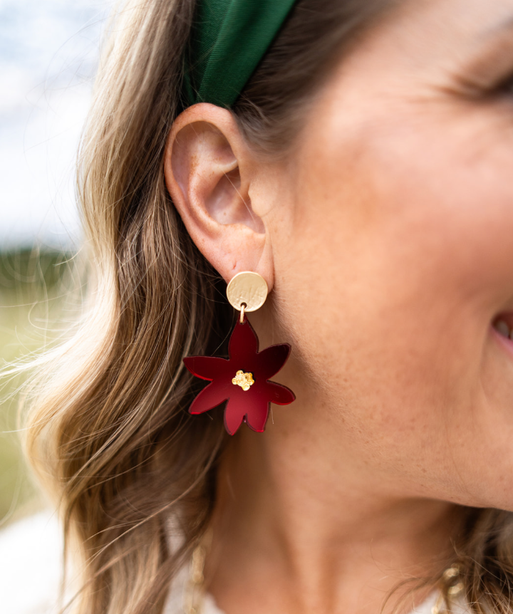 Poinsetta Earrings