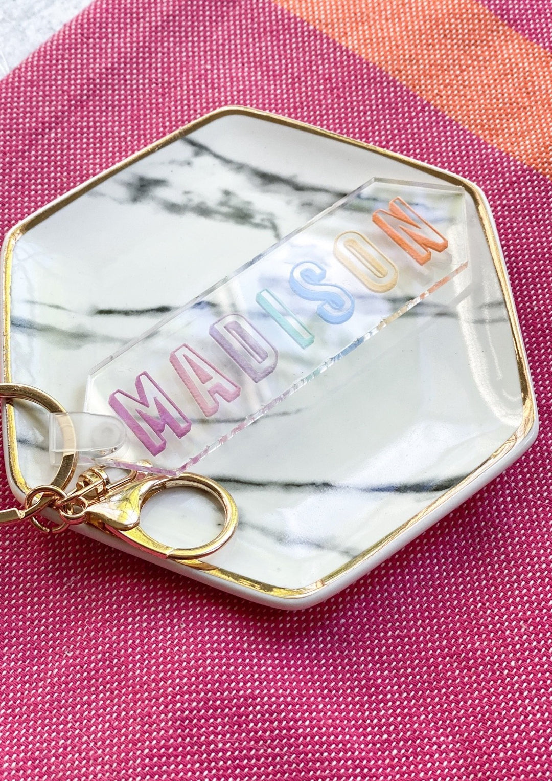 Custom Keychain Multicolor Name