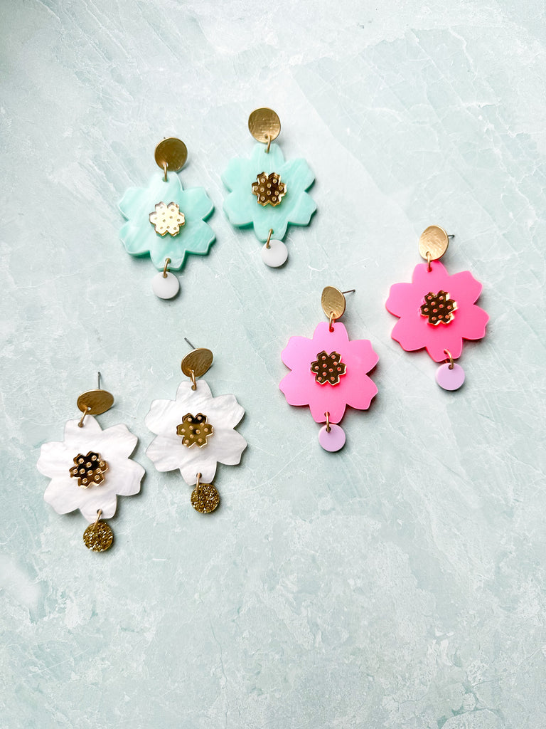 Blossom Flower Earrings – Wondermint Goods