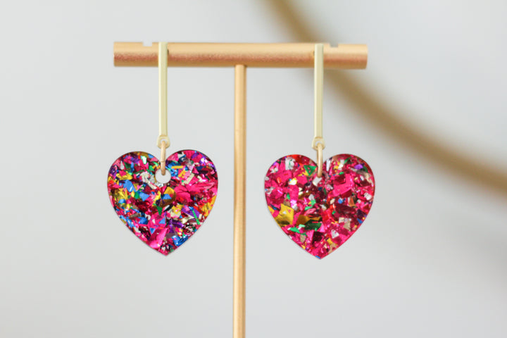 Heart Drop Earrings