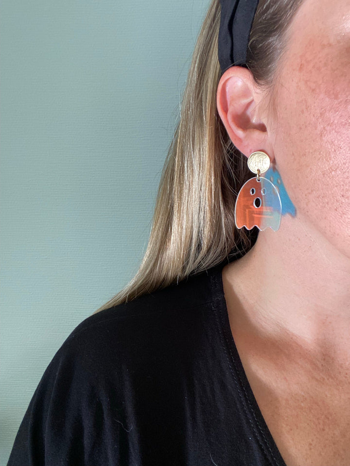 Ghost Halloween Acrylic Earrings